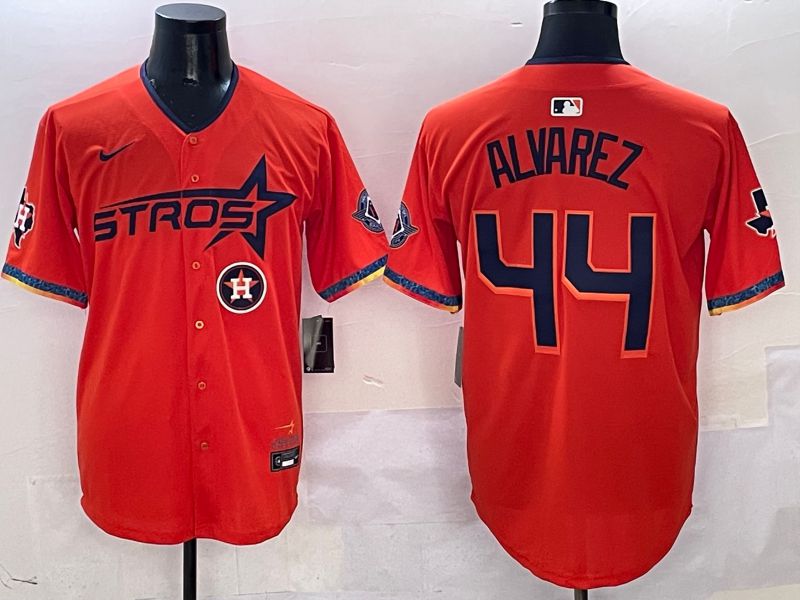 Men Houston Astros #44 Alvarez Orange Fourth generation Joint Name Nike 2025 MLB Jersey style 5